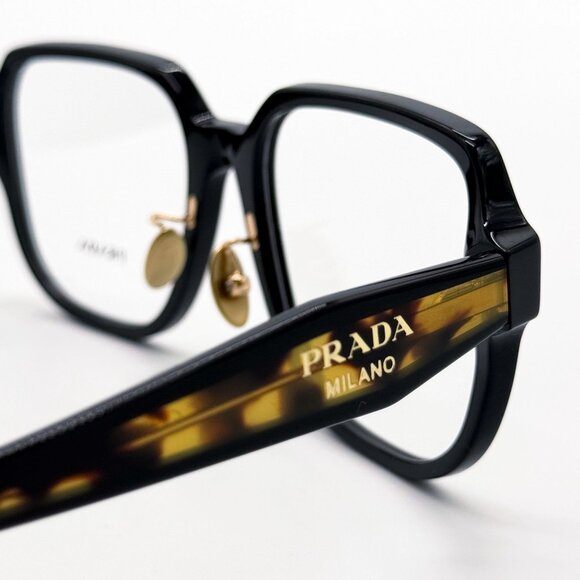 NEW PRADA PRB07VD 3891O1 EYEGLASSES WOMEN BLACK/HAVANA EYEWEAR VPR B07D - Picture 5 of 9